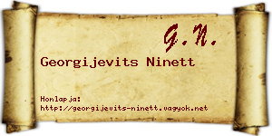 Georgijevits Ninett névjegykártya